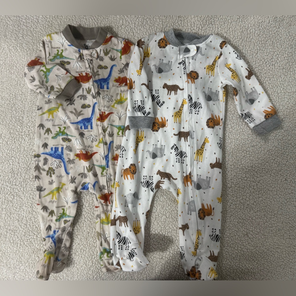 Baby Essentials Colorful Animal Print Footies